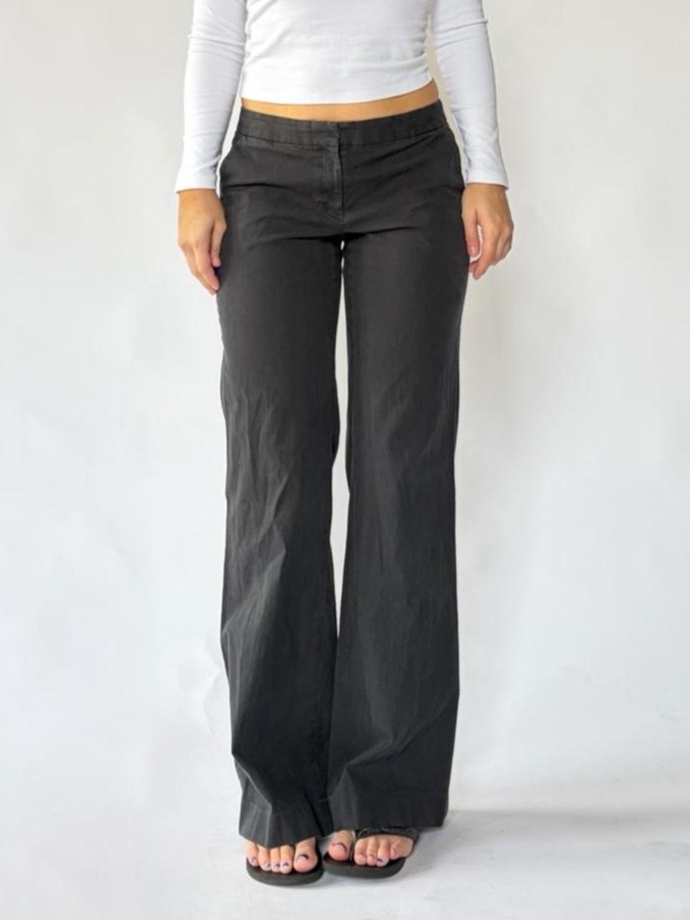 Low Rise Black Flare Pants J Crew 8